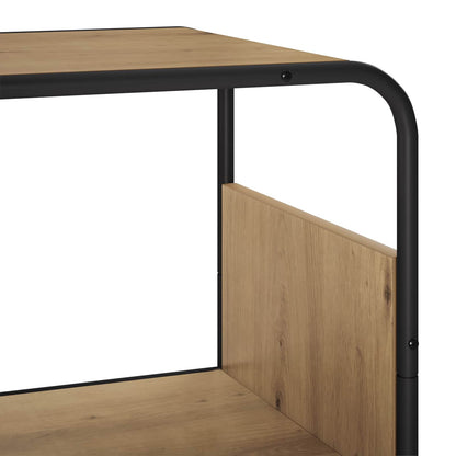 Hoge kast Artisanaal eiken 80 x 37,5 x 144 cm Bewerkt hout