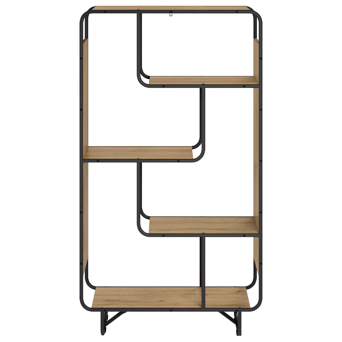 Hoge kast Artisanaal eiken 80 x 37,5 x 144 cm Bewerkt hout