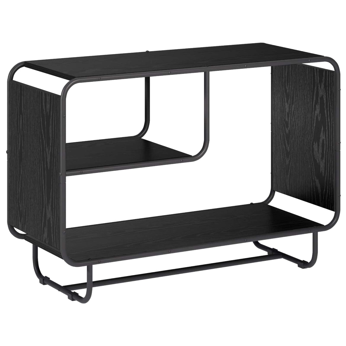 Dressoir Zwart eiken 93,5 x 37,5 x 64,5 cm Bewerkt hout