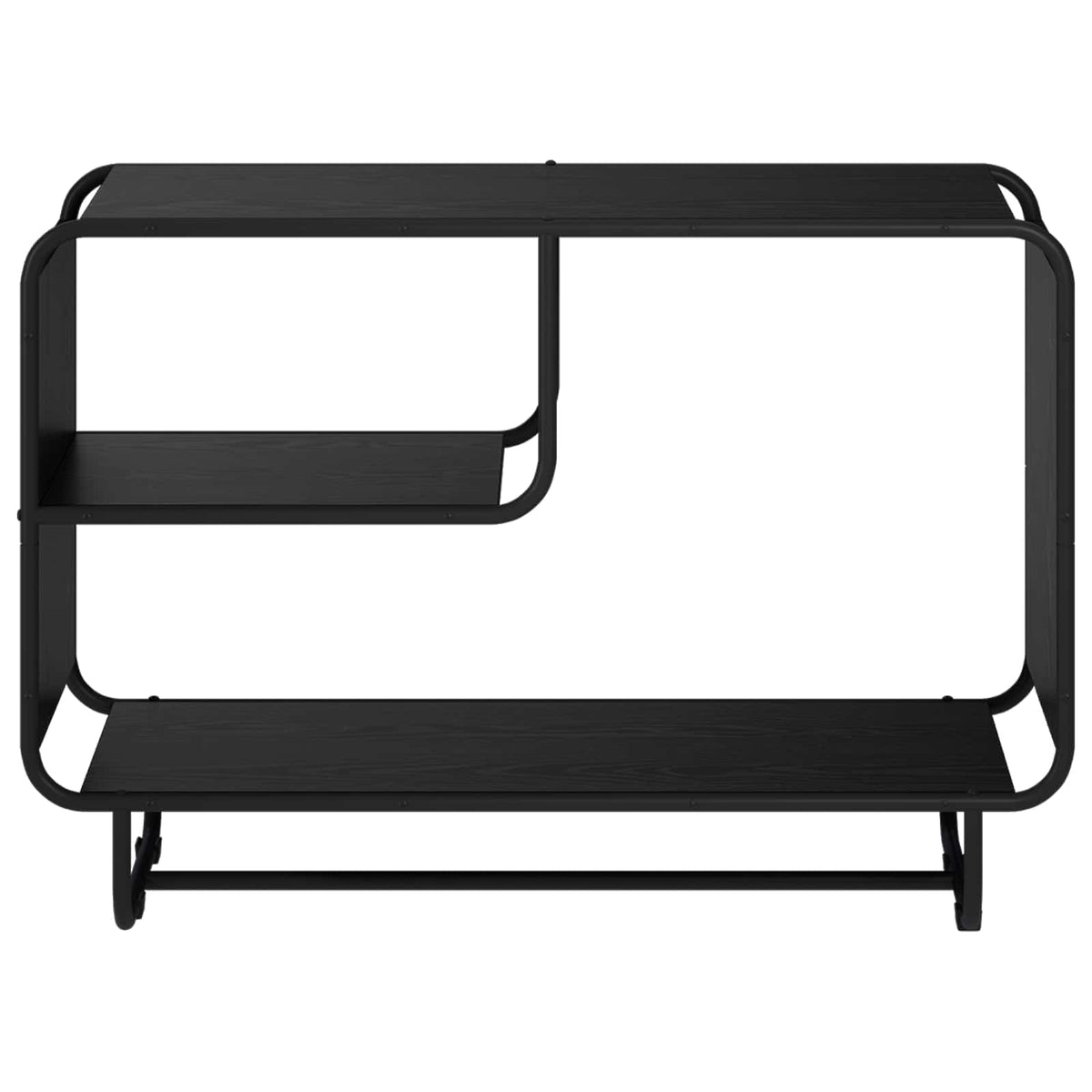 Dressoir Zwart eiken 93,5 x 37,5 x 64,5 cm Bewerkt hout