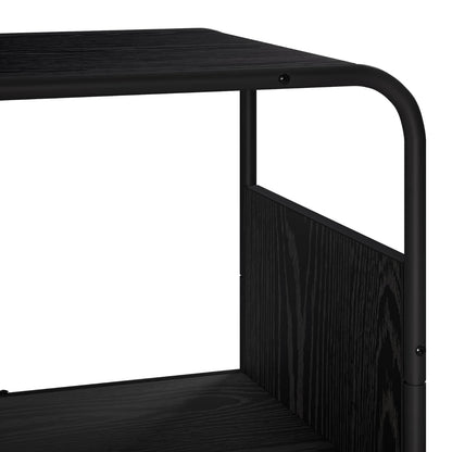 Hoge kast Zwart eiken 93.5 x 37.5 x 144 cm Bewerkt hout