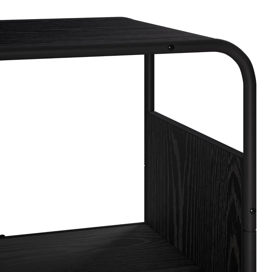 Hoge kast Zwart eiken 93.5 x 37.5 x 144 cm Bewerkt hout