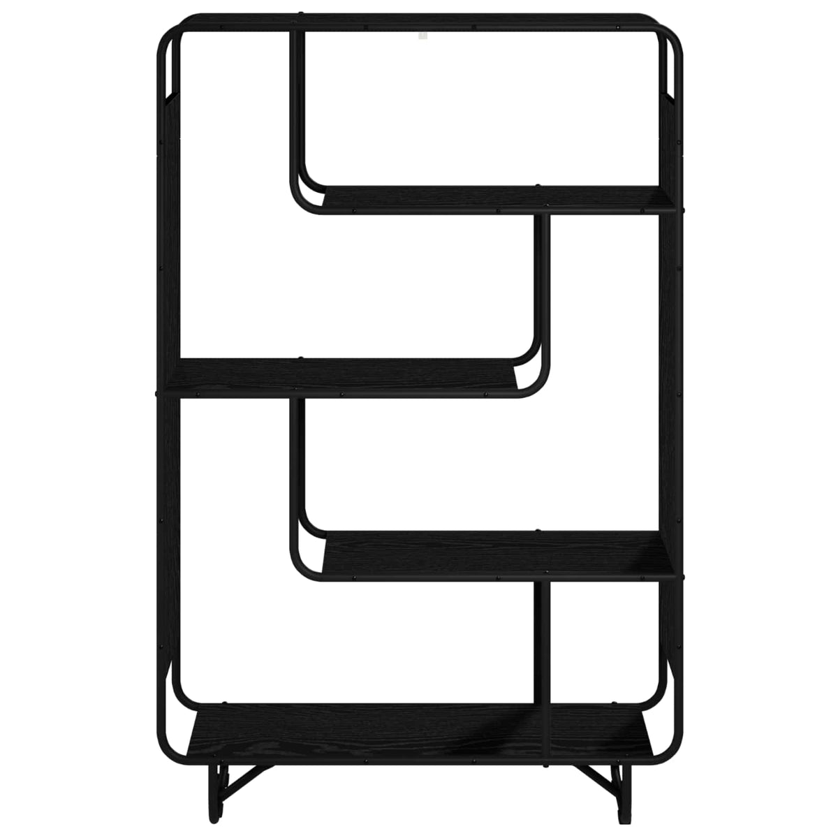 Hoge kast Zwart eiken 93.5 x 37.5 x 144 cm Bewerkt hout