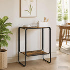 Dressoir gerookt eiken 60x38x75 cm metaal