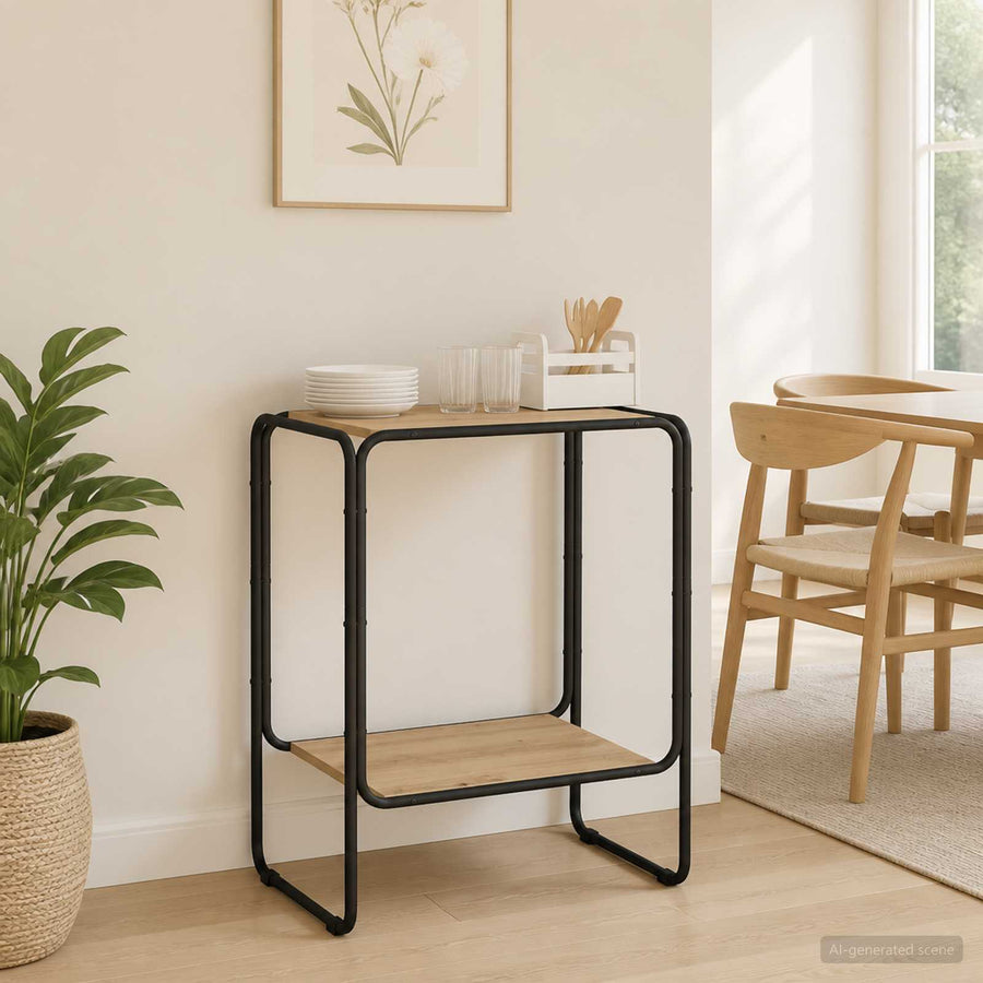 Dressoir Artisanaal eiken 60 x 38 x 75 cm Bewerkt hout
