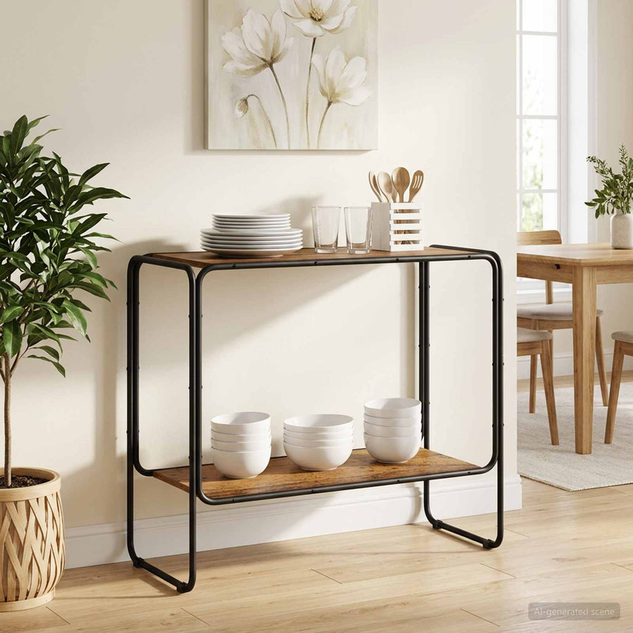 Dressoir Oud hout 93.5 x 38 x 75 cm Bewerkt hout