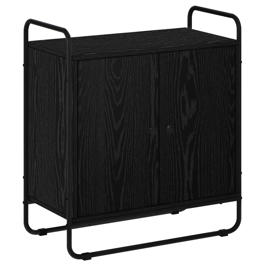 Dressoir Zwart eiken 68 x 35 x 75 cm Bewerkt hout