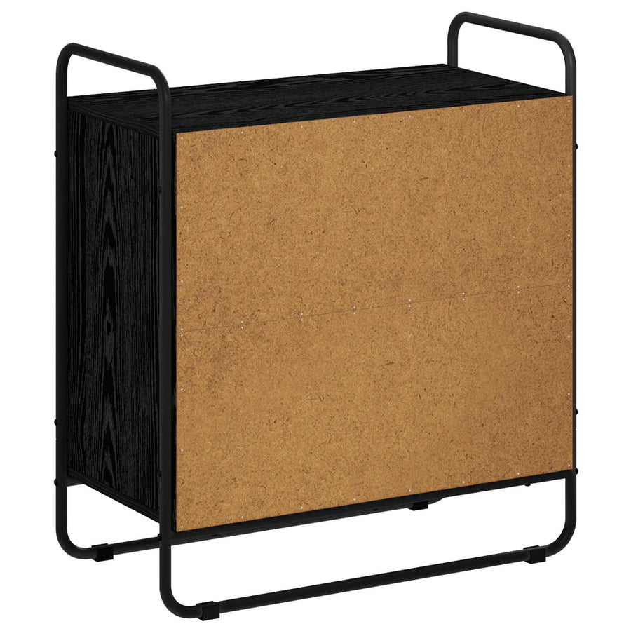 Dressoir Zwart eiken 68 x 35 x 75 cm Bewerkt hout
