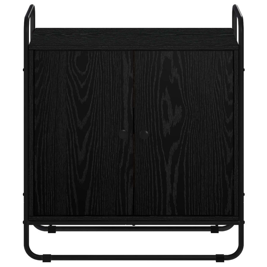 Dressoir Zwart eiken 68 x 35 x 75 cm Bewerkt hout