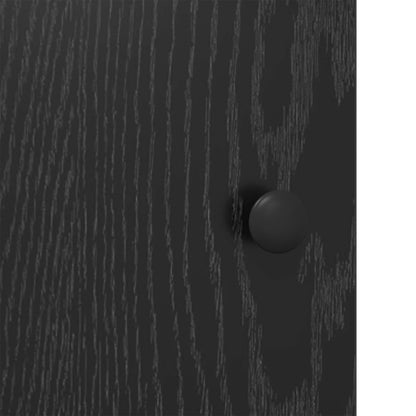 Dressoir Zwart eiken 102 x 35 x 75 cm Bewerkt hout