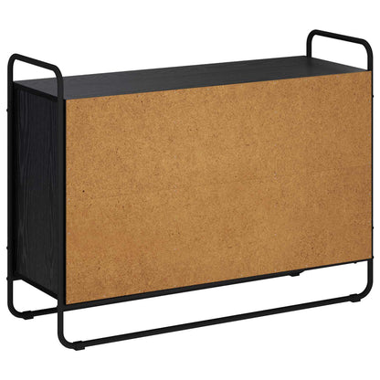 Dressoir Zwart eiken 102 x 35 x 75 cm Bewerkt hout
