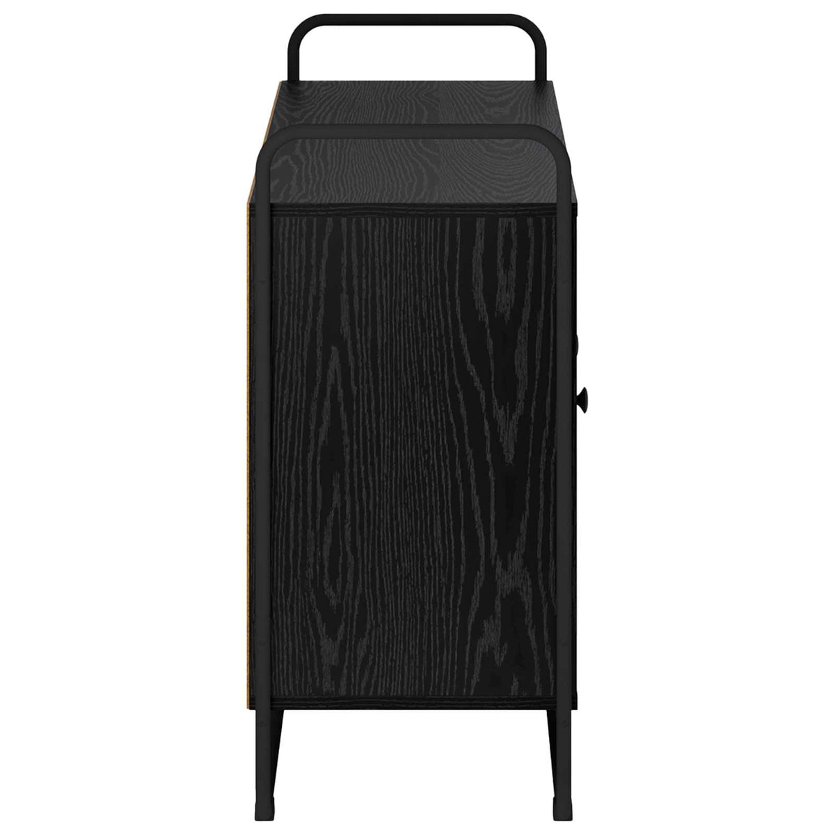 Dressoir Zwart eiken 102 x 35 x 75 cm Bewerkt hout
