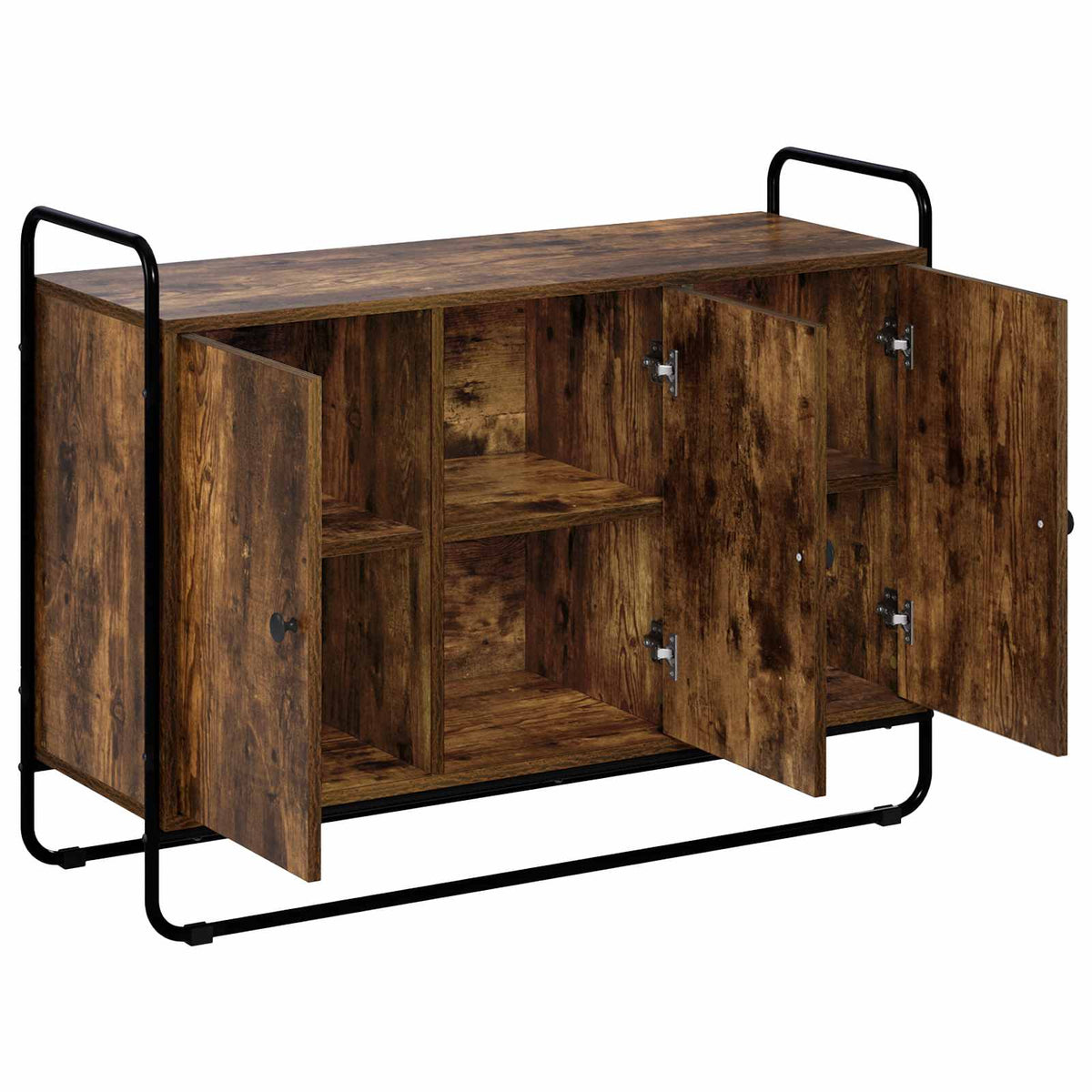Dressoir Gerookt eiken 102 x 35 x 75 cm Bewerkt hout