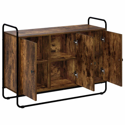 Dressoir Gerookt eiken 102 x 35 x 75 cm Bewerkt hout