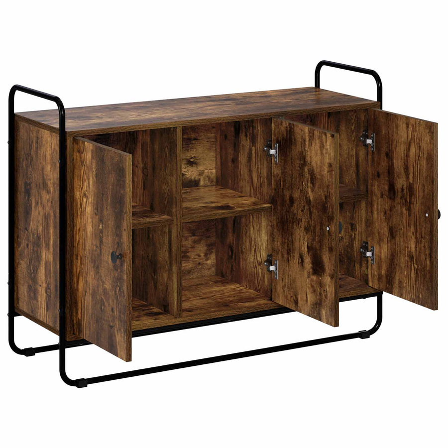 Dressoir Gerookt eiken 102 x 35 x 75 cm Bewerkt hout