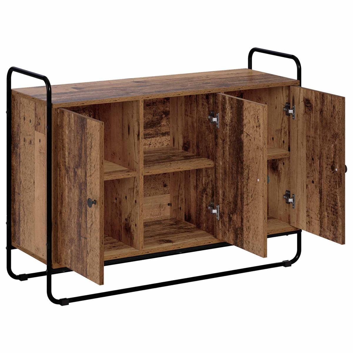 Dressoir Oud hout 102 x 35 x 75 cm Bewerkt hout