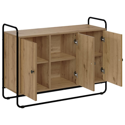 Dressoir Artisanaal eiken 102 x 35 x 75 cm Bewerkt hout