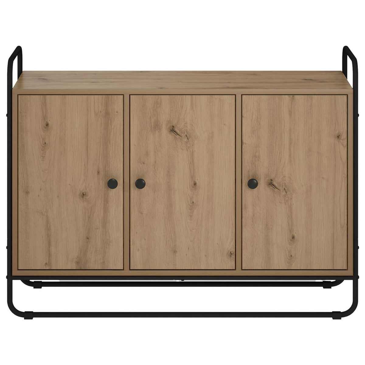 Dressoir Artisanaal eiken 102 x 35 x 75 cm Bewerkt hout