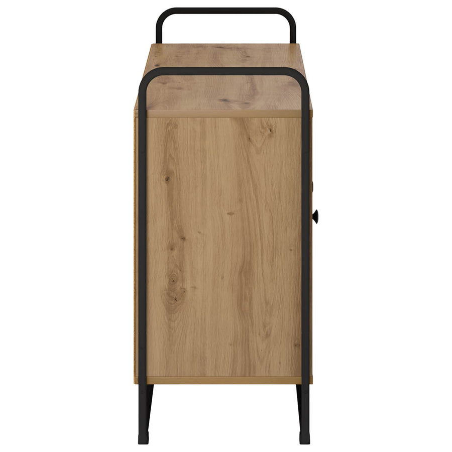 Dressoir Artisanaal eiken 102 x 35 x 75 cm Bewerkt hout