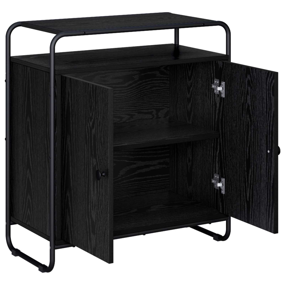 Dressoir Zwart eiken 68 x 35 x 75 cm Bewerkt hout