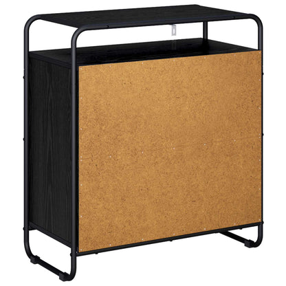 Dressoir Zwart eiken 68 x 35 x 75 cm Bewerkt hout