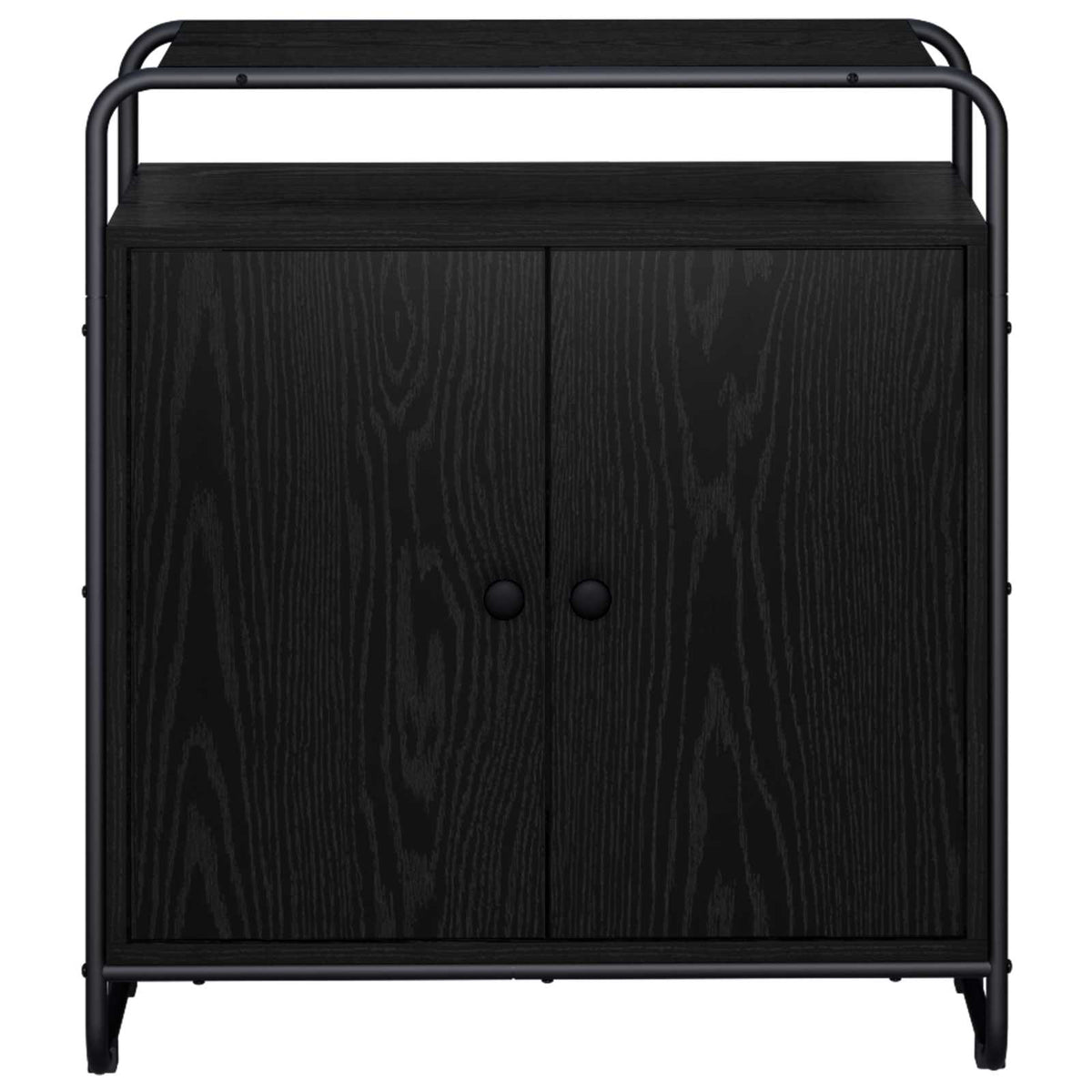Dressoir Zwart eiken 68 x 35 x 75 cm Bewerkt hout