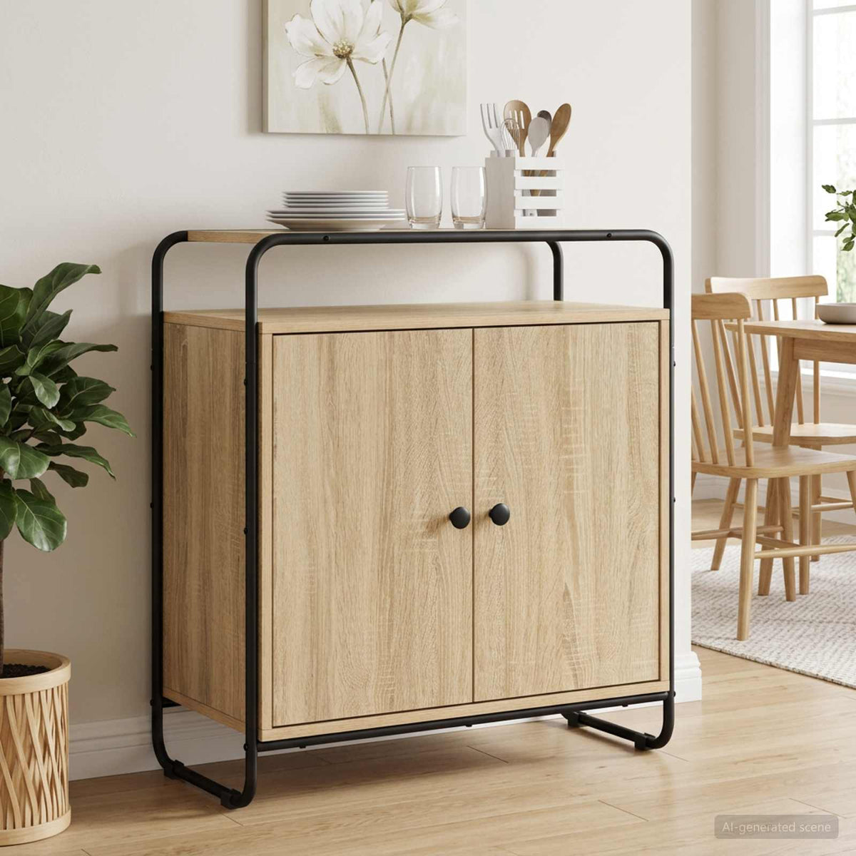 Dressoir Sonoma Eiken 68 x 35 x 75 cm Bewerkt hout
