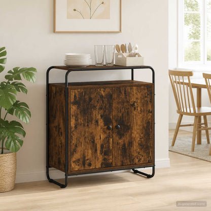 Dressoir Gerookt eiken 68 x 35 x 75 cm Bewerkt hout