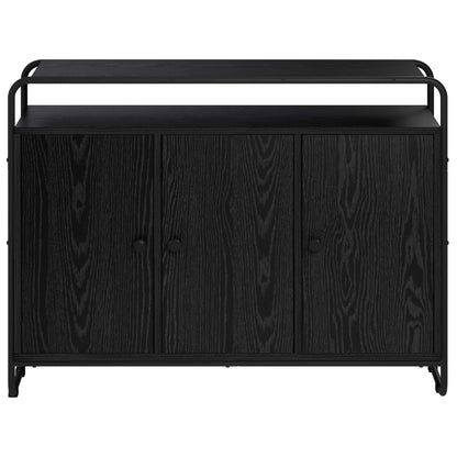 Dressoir Zwart eiken 102 x 35 x 75 cm Bewerkt hout