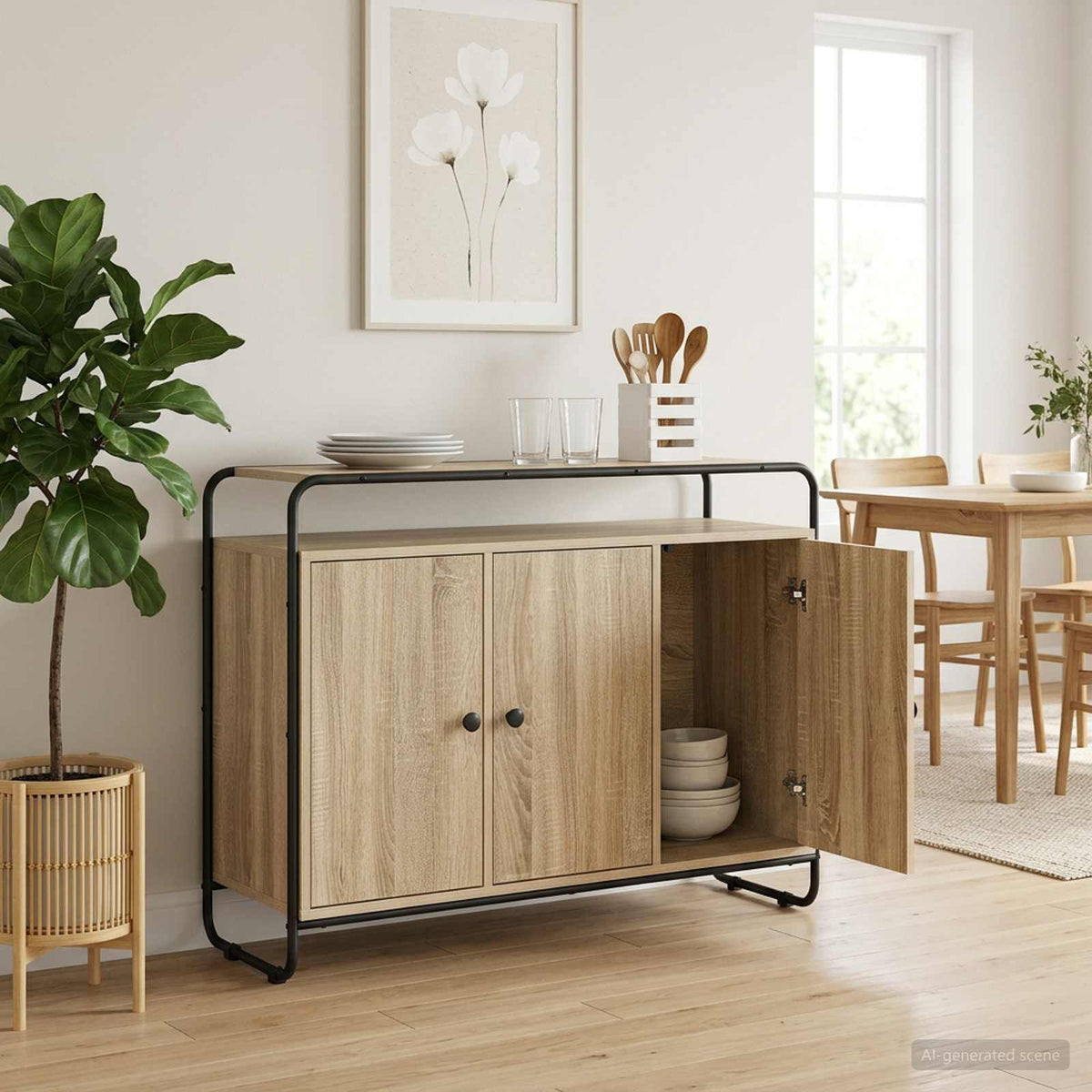 Dressoir Sonoma Eiken 102 x 35 x 75 cm Bewerkt hout