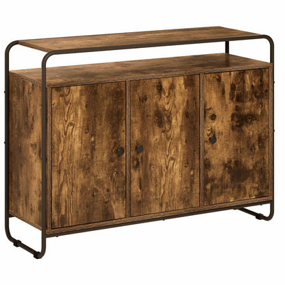 Dressoir Gerookt eiken 102 x 35 x 75 cm Bewerkt hout