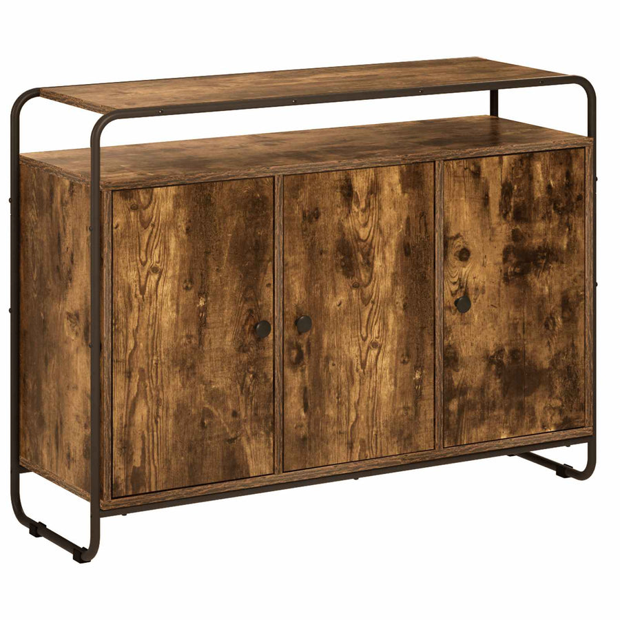 Dressoir Gerookt eiken 102 x 35 x 75 cm Bewerkt hout