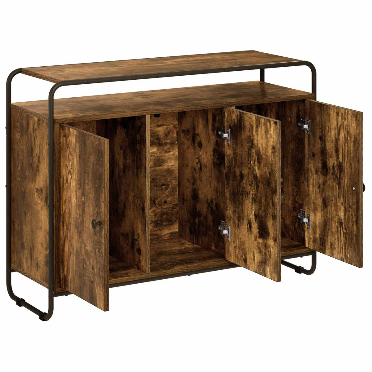 Dressoir Gerookt eiken 102 x 35 x 75 cm Bewerkt hout