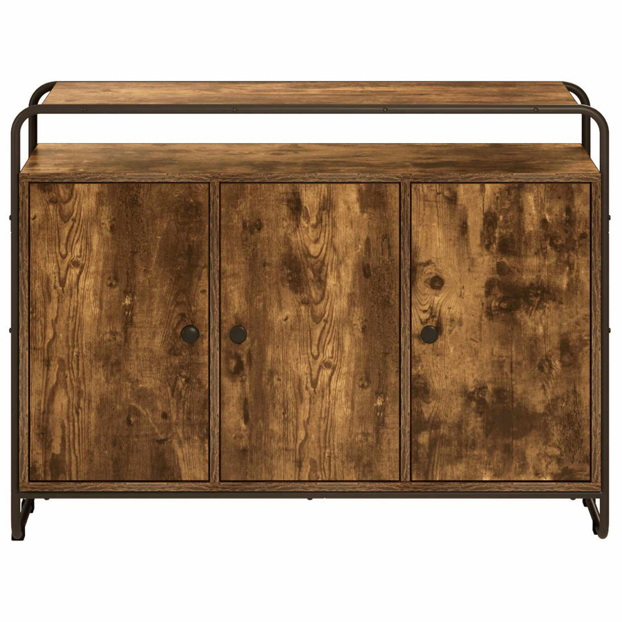 Dressoir Gerookt eiken 102 x 35 x 75 cm Bewerkt hout