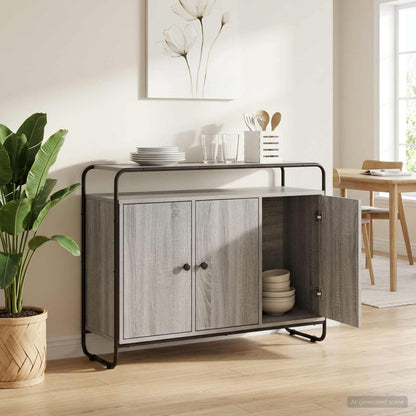 Dressoir Grijs Sonoma 102 x 35 x 75 cm Bewerkt hout