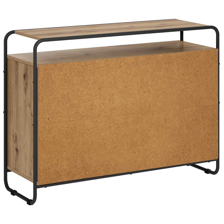 Dressoir Artisanaal eiken 102 x 35 x 75 cm Bewerkt hout