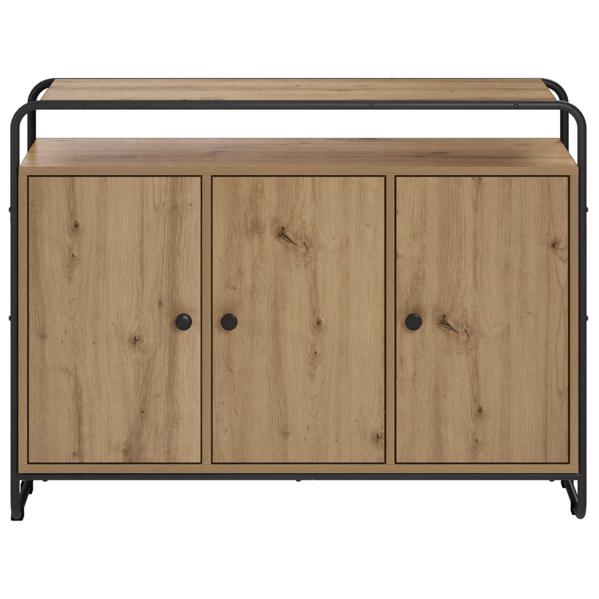 Dressoir Artisanaal eiken 102 x 35 x 75 cm Bewerkt hout