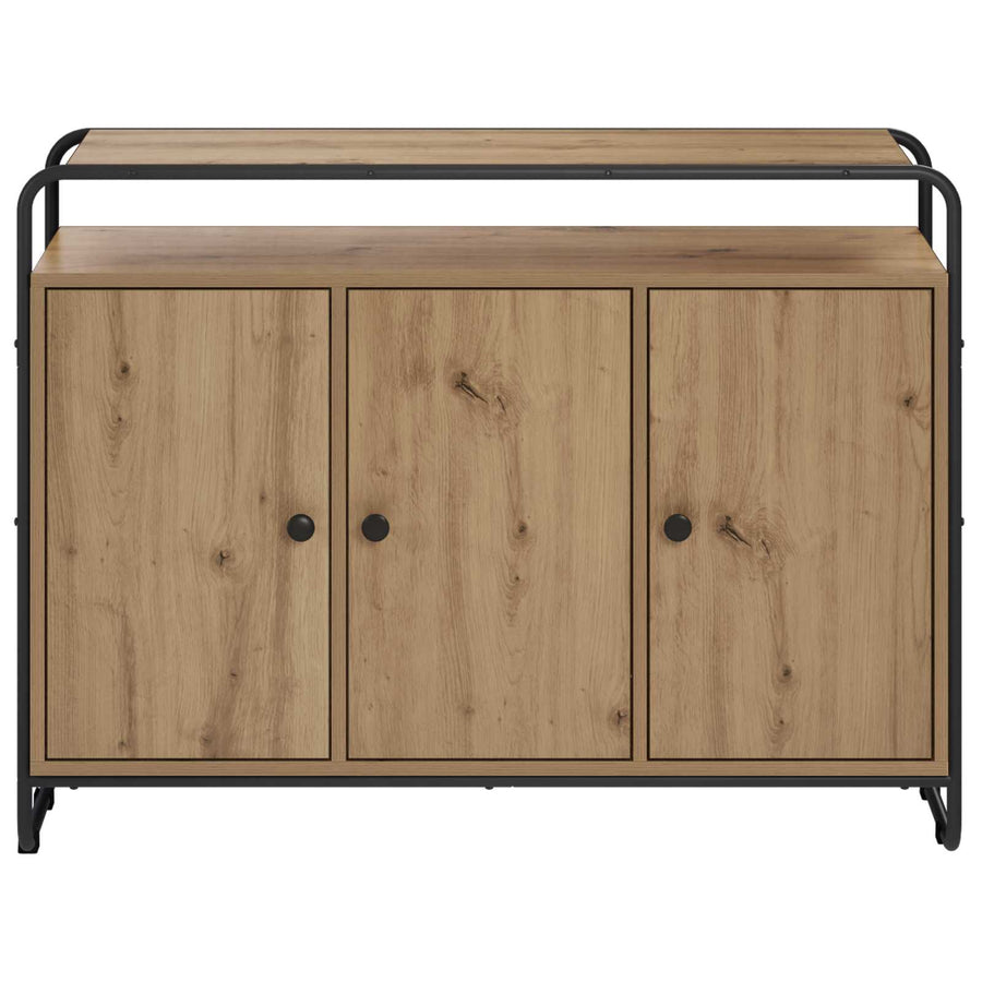 Dressoir Artisanaal eiken 102 x 35 x 75 cm Bewerkt hout