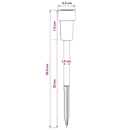 Buitenzonne-lampen met grondpin 6 pcs Warmwit 29,5 cm