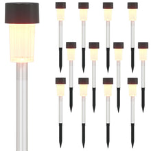 Buitenzonne-lampen met grondpin 12 pcs Warmwit 29,5 cm