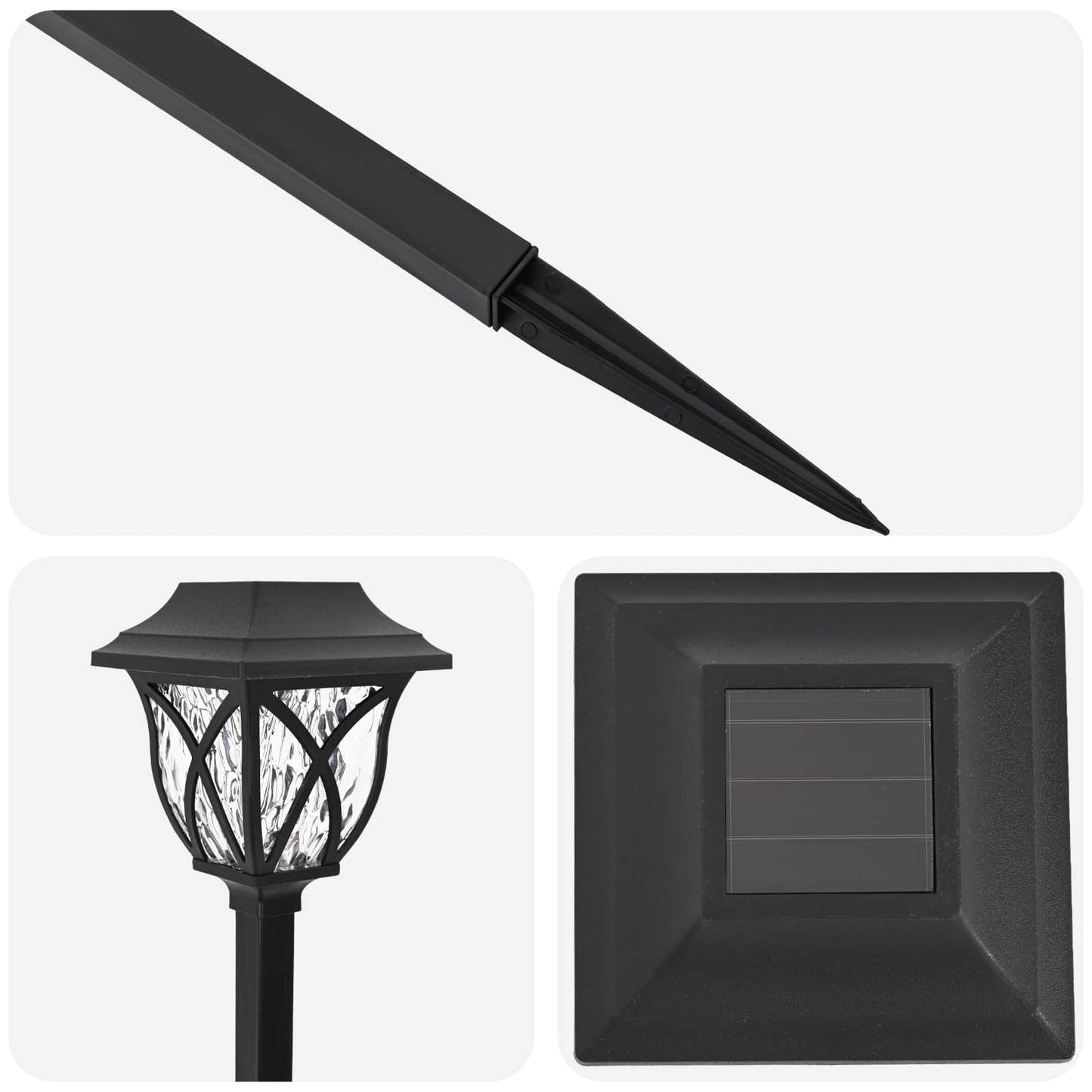 Buitenzonne-lampen met grondpin 6 pcs Warmwit 42 cm PP