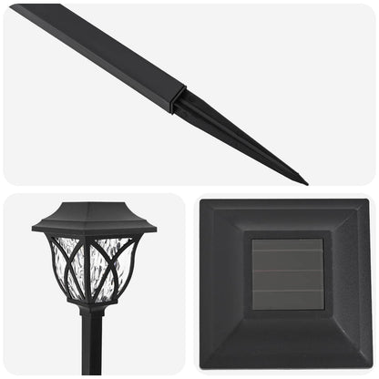 Buitenzonne-lampen met grondpin 6 pcs Warmwit 42 cm PP