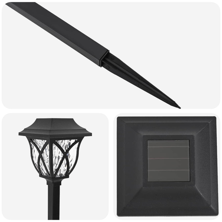 Buitenzonne-lampen met grondpin 6 pcs Warmwit 42 cm PP
