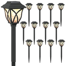Buitenzonne-lampen met grondpin 12 pcs Warmwit 42 cm PP