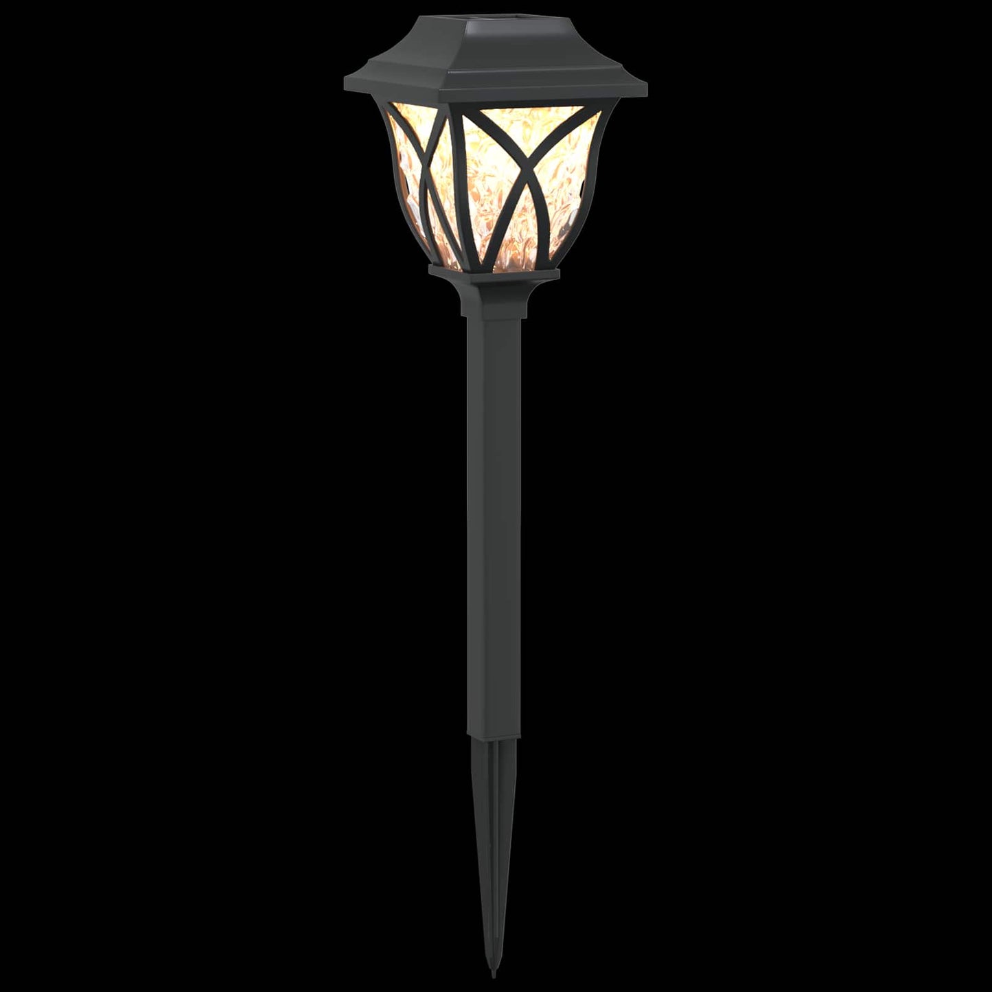 Buitenzonne-lampen met grondpin 12 pcs Warmwit 42 cm PP