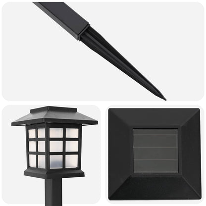 Buitenzonne-lampen met grondpin 6 pcs Warmwit 38,5 cm PP