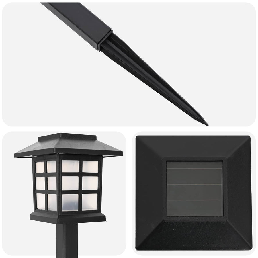 Buitenzonne-lampen met grondpin 6 pcs Warmwit 38,5 cm PP