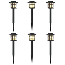 Buitenzonne-lampen met grondpin 6 pcs Warmwit 38,5 cm PP