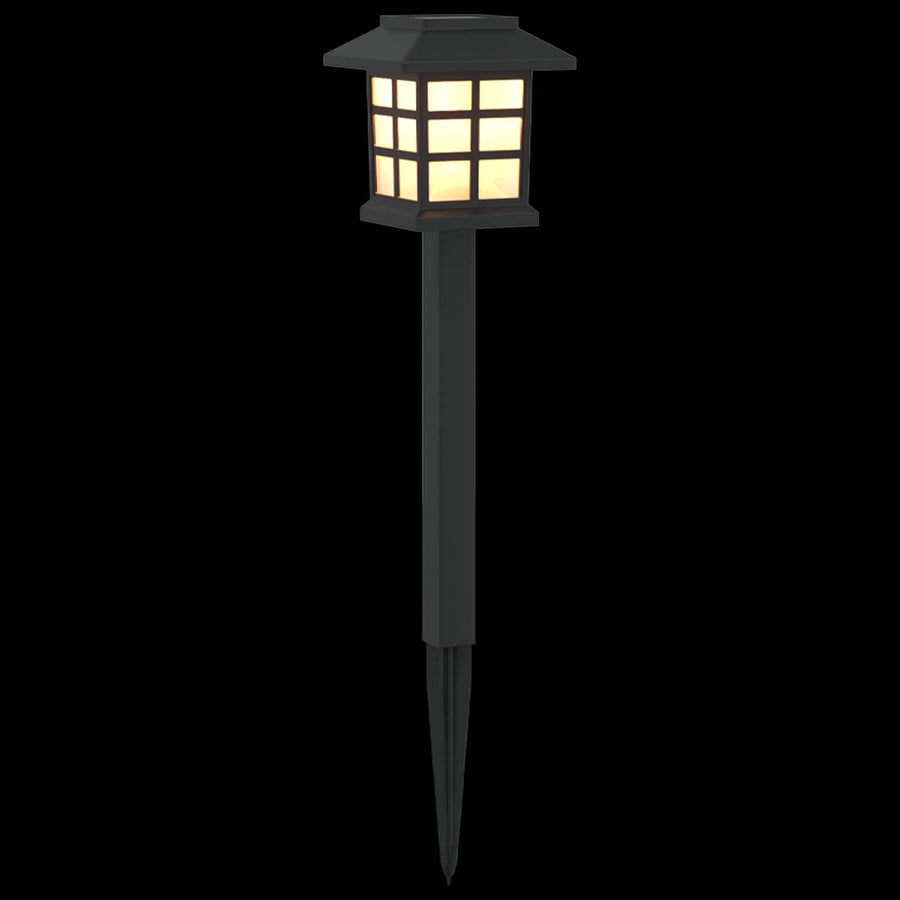 Buitenzonne-lampen met grondpin 6 pcs Warmwit 38,5 cm PP