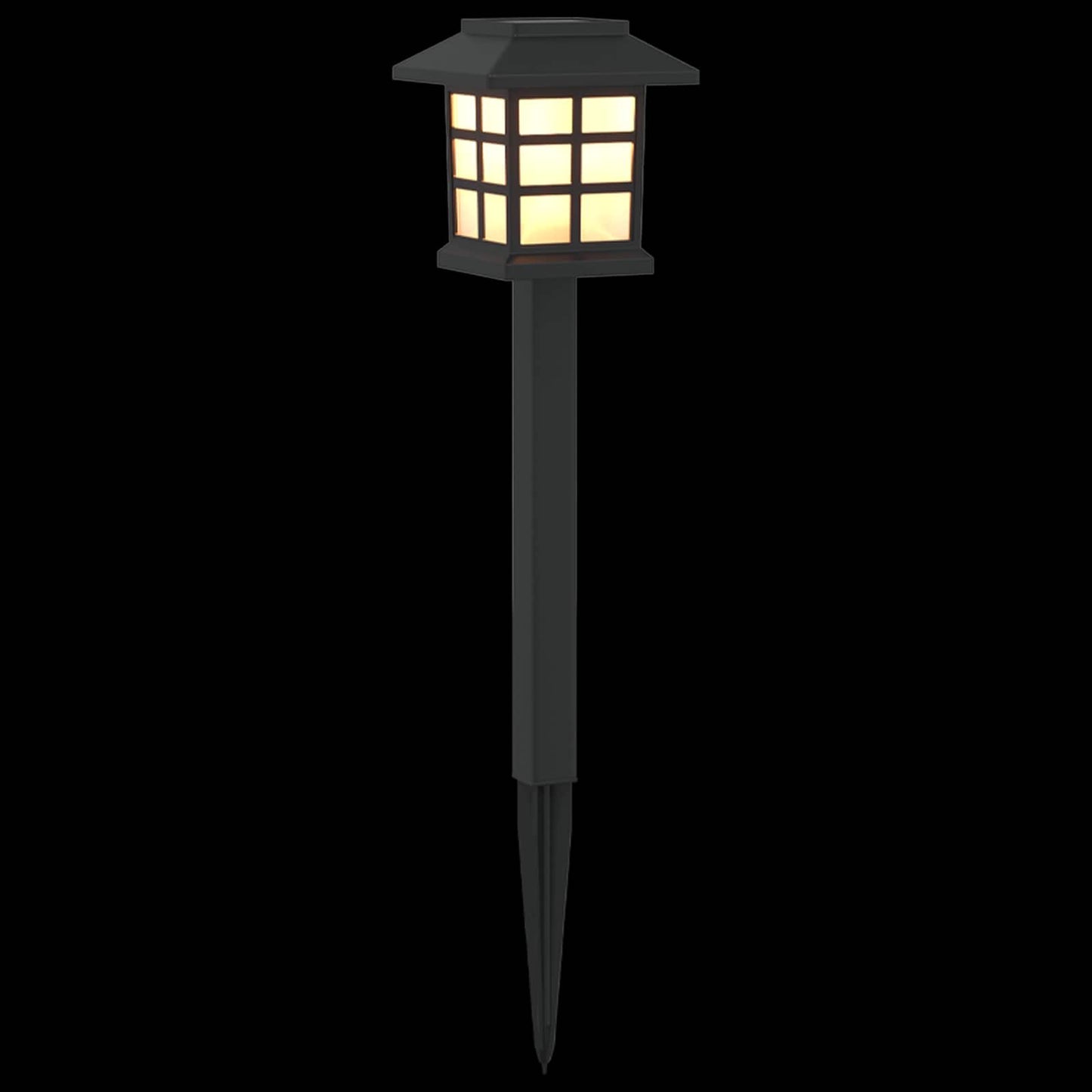 Buitenzonne-lampen met grondpin 12 pcs Warmwit 38,5 cm PP